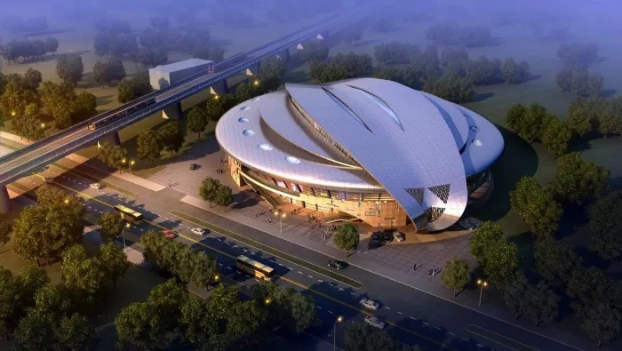 Stadiu d'acciaio in forma speciale di luce