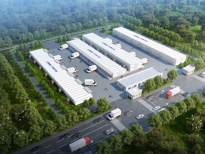 Edificiu di magazzinu di struttura in acciaio prefabbricata