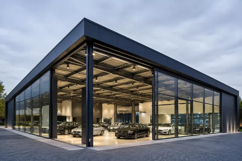 Custruzzione di Showroom di Carru di Steel Frame