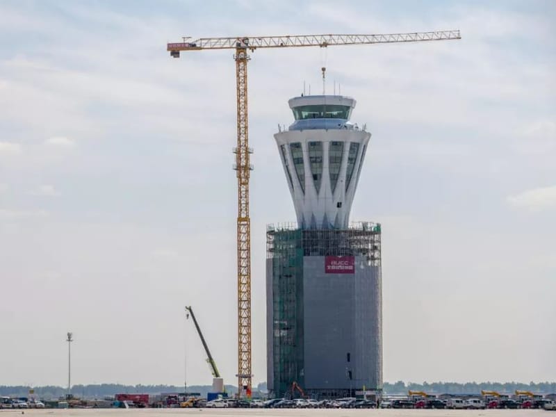Torre di cuntrollu di l'aeroportu di struttura in acciaio